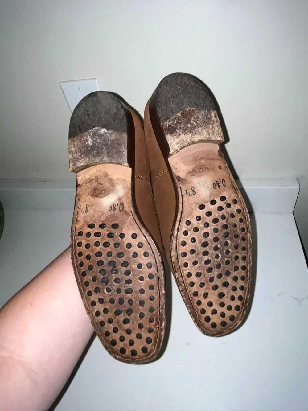 Men's Tod's Suede Leather Lace Up Oxford Derby Shoes 8.5